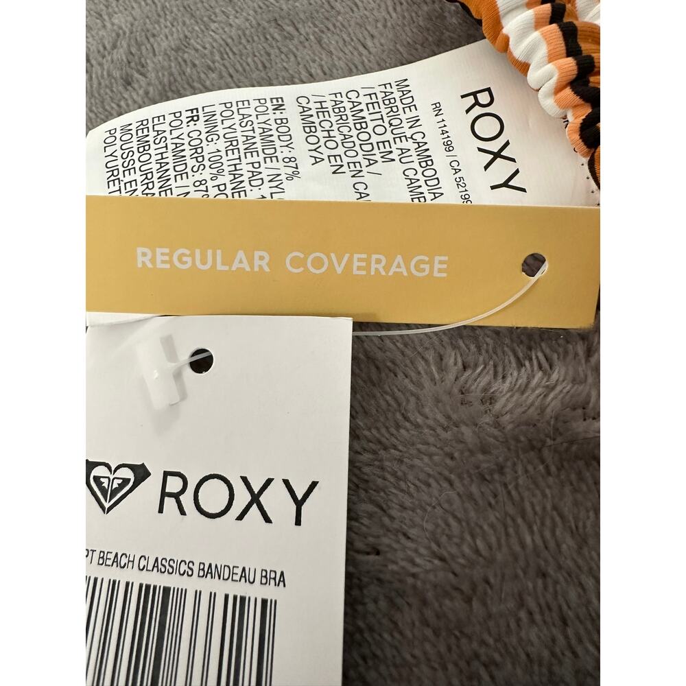 Roxy PT Beach Classics Bandeau Bra, Golden Ochre, Size Small - Picture 6 of 7